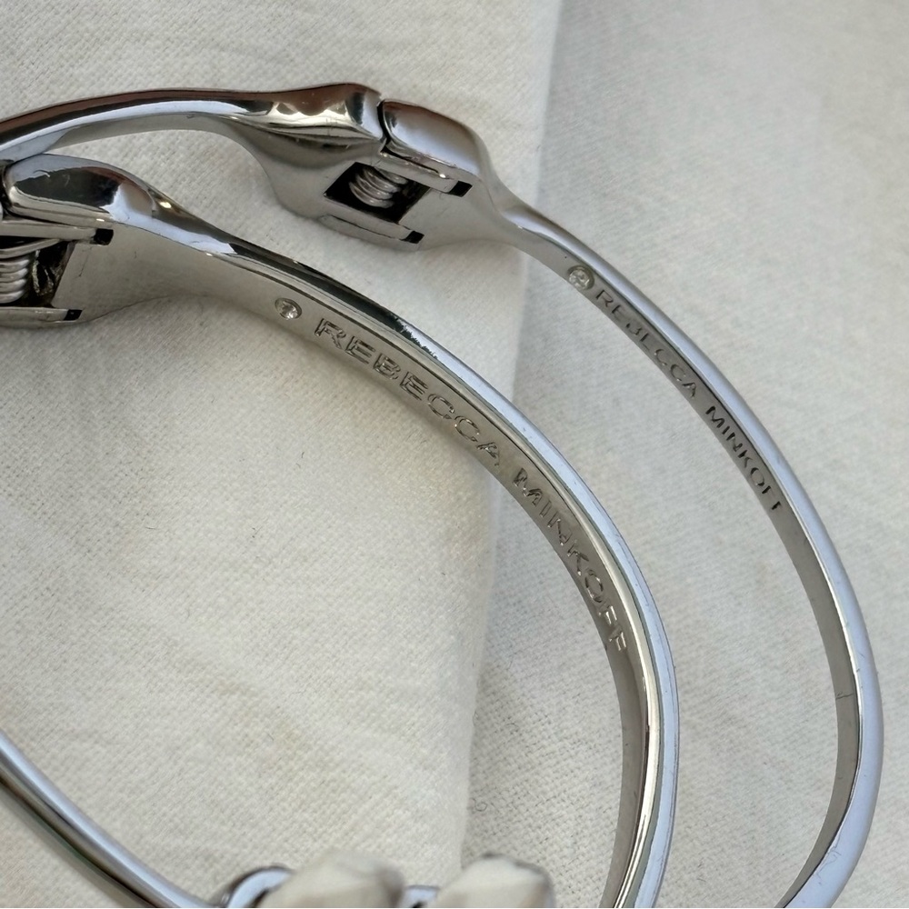 Rebecca Minkoff howlite hinged cuff bracelets boho - Picture 4 of 7
